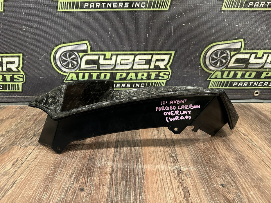 2012 LAMBORGHINI AVENTADOR FORGED CARBON FIBER OVERLAY (WRAP) TRIM SET OEM