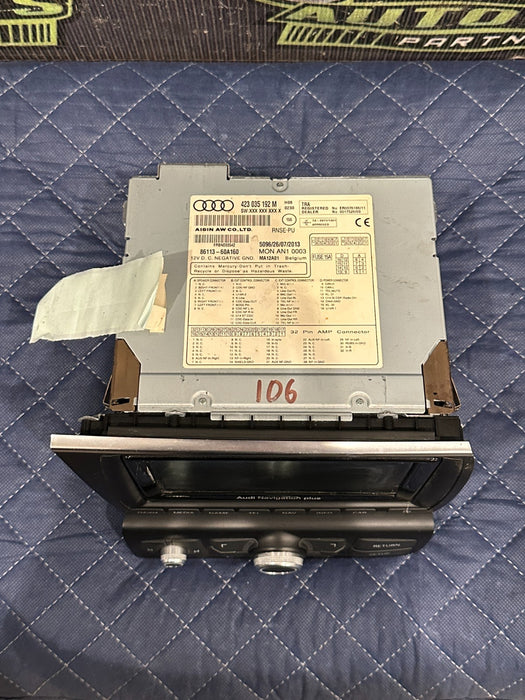 2014 AUDI R8 NAVI NAVIGATION SYSTEM RADIO RECEIVER SCREEN HEAD 423 035 192 M