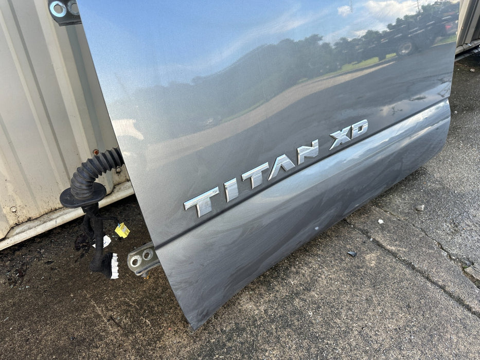 2016 Nissan Titan XD Crew Cab FRONT LEFT DOOR SHELL GUN METALLIC (KAD) OEM