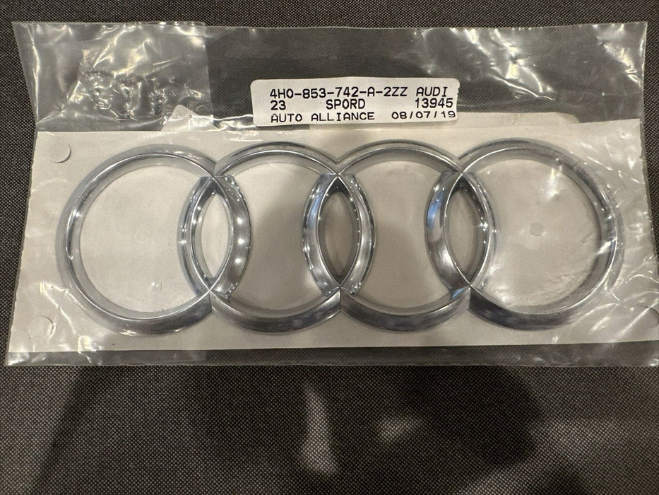 2015 AUDI R8 Badge Logo Ring Emblem Ornament OEM 4H0-853-742-A-2ZZ ~BRAND NEW~