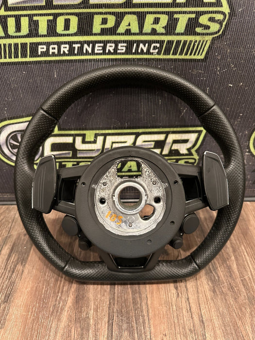 2021 AUDI R8 LEATHER STEERING WHEEL W PADDLE SHIFTERS OEM *COSTMETIC FLAWS/READ*