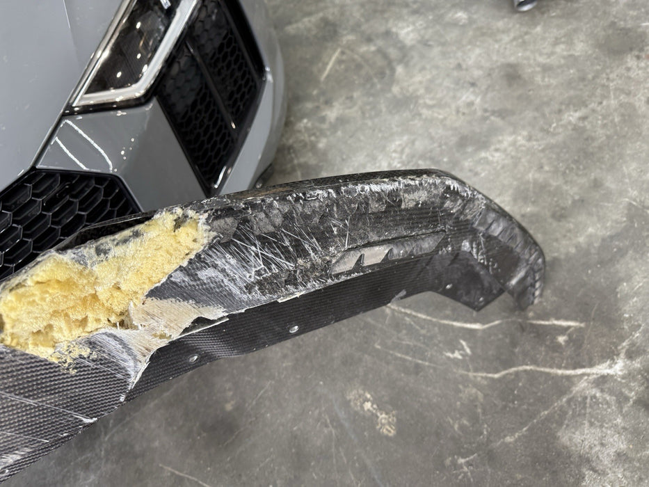 2015-2019 LAMBORGHINI HURACAN LP610 VORSTEINER Carbon FIBER LIP SPLITTER *DAMAGE