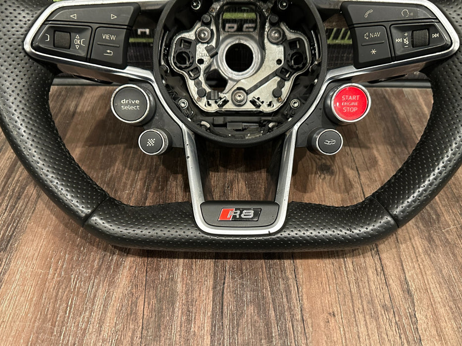 2021 AUDI R8 LEATHER STEERING WHEEL W PADDLE SHIFTERS OEM *COSTMETIC FLAWS/READ*