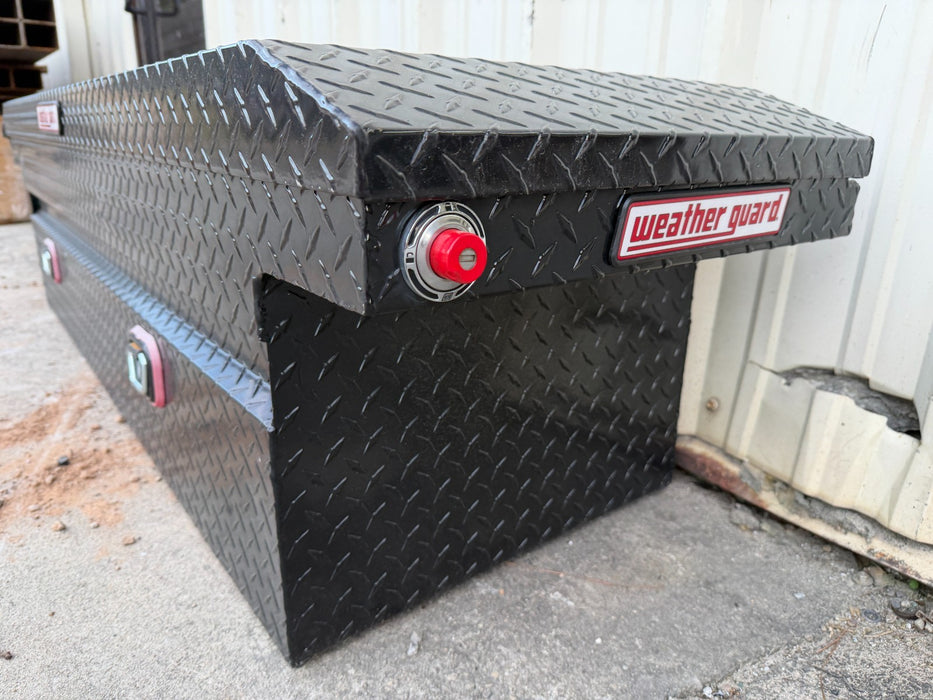 72 in. Gloss Black Aluminum Full Size Low Profile Crossbed Truck Tool Box