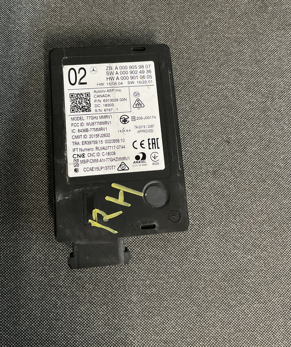 2019 MERCEDES-BENZ E63S E63 AMG W213 REAR RIGHT BLIND SPOT RADAR SENSOR OEM