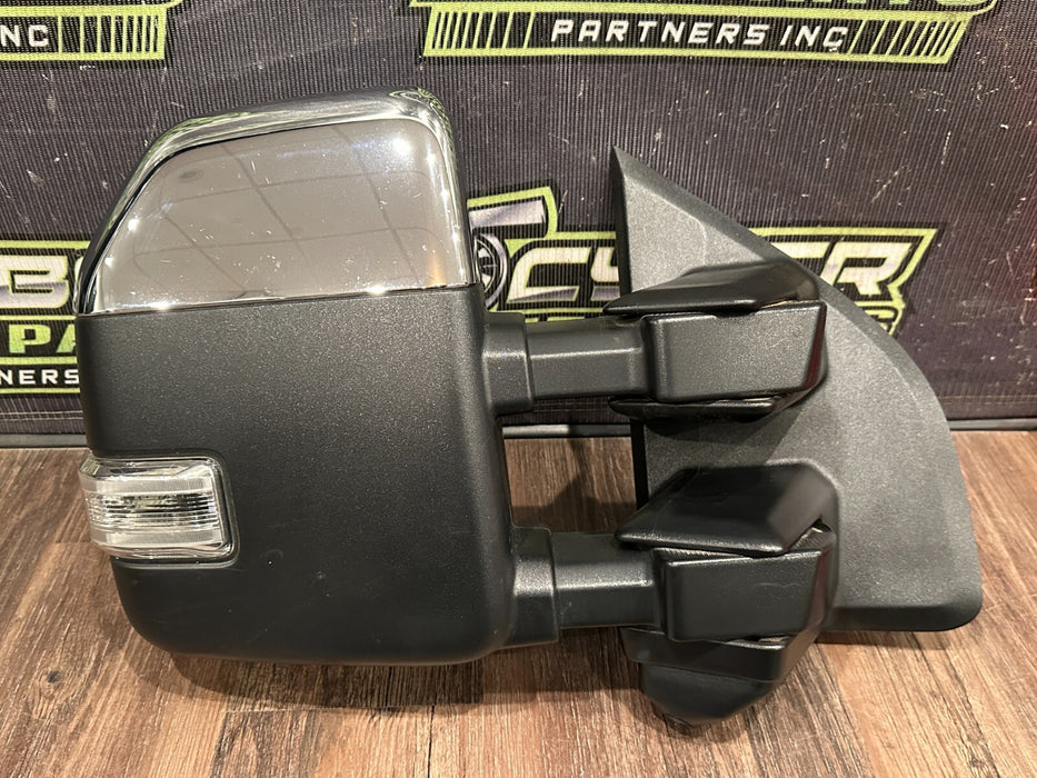 2023-2024 FORD F350 PASSENGER RIGHT CHROME CAP TOW MIRROR W CAMERA OEM