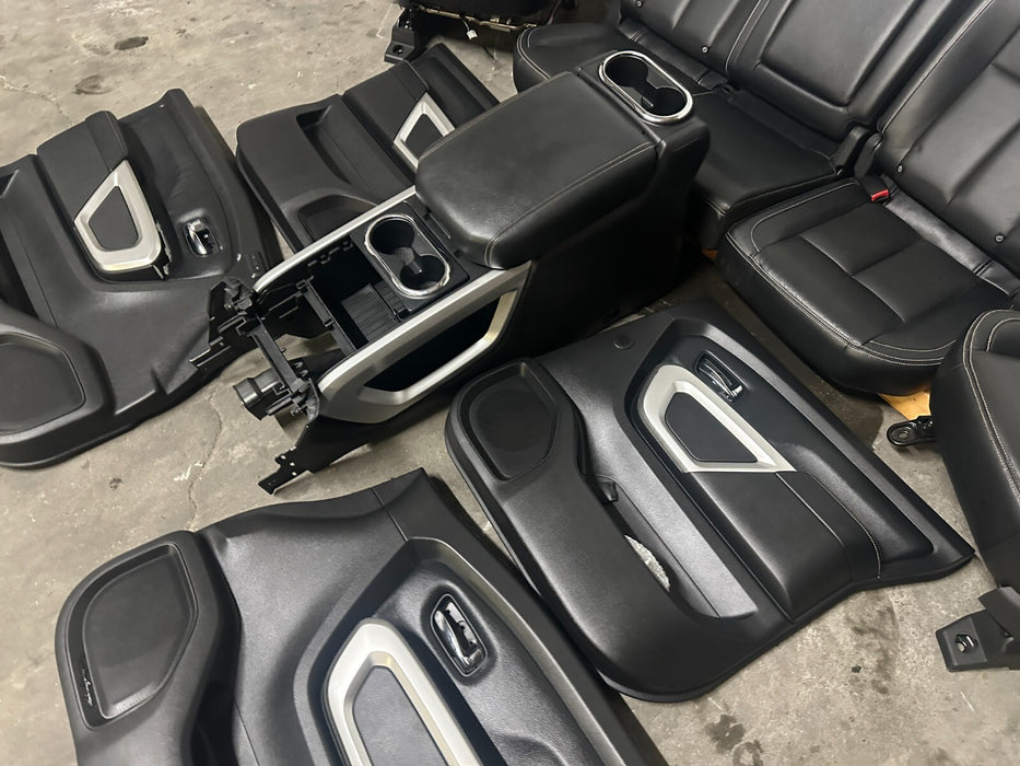 2016-2019 NISSAN TITAN PRO-4X BLACK INTERIOR SEATS CENTER CONSOLE DOOR PANELS