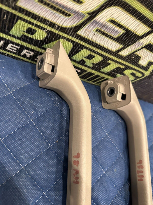 2017-2019 FORD F250 F350 F450 LIMITED BEIGE LEFT RIGHT B PILLAR GRAB HANDLES OEM