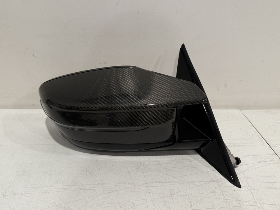 2024 BMW M3 M4 G80 G82 LEFT CARBON FIBER MIRROR W BLIND SPOT OEM *SEE PIC 11*