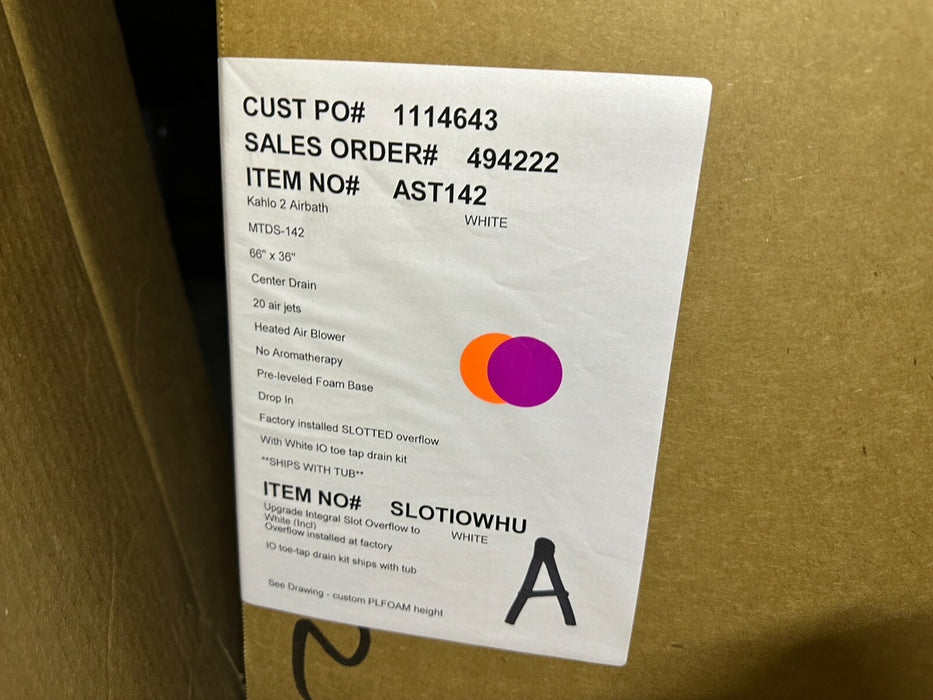 MTI KAHLO 2 DROP IN BATH TUB BRAND NEW