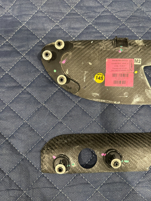 2014 AUDI R8 LEFT RIGHT CARBON FIBER CENTER CONSOLE COVER TRIM PANEL 423 863 337