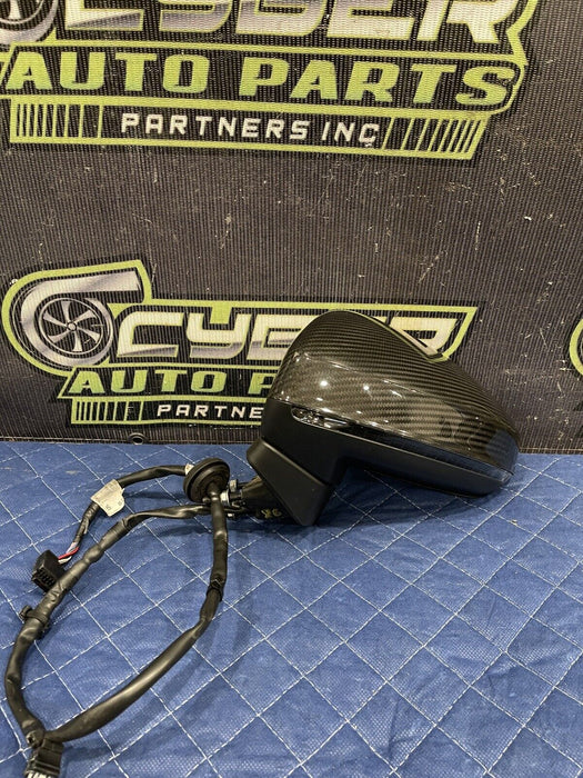 2017-18 AUDI R8 PLUS FRONT LEFT DRIVER DOOR MIRROR ~CARBON FIBER~