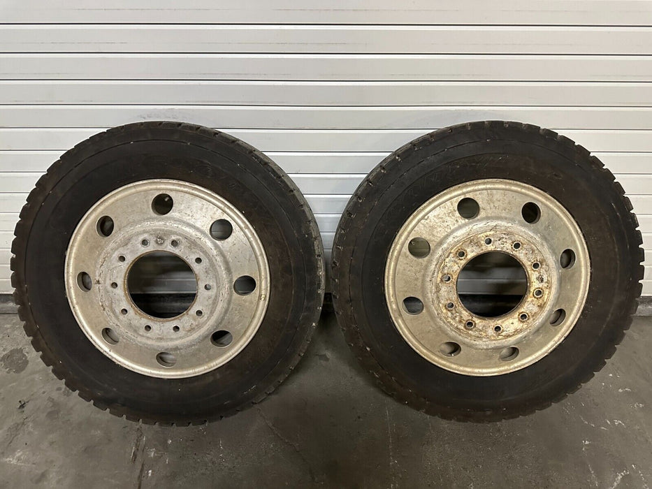 FORD F450 F550 RAM 4500 5500 OEM REAR OUTER RIMS WHEELS ALUMINUM 19.5X6 10X225