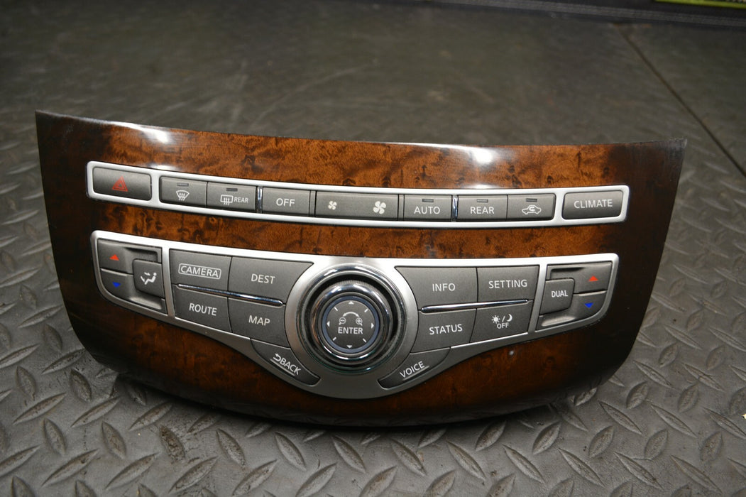 2013-2015 INFINITI JX35 QX60 RADIO CLIMATE NAVI CONTROLS MAPLE BROWN WOOD TRIM O