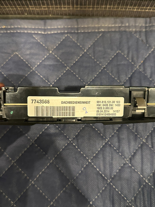 2014 PORSCHE 911 TURBO S OVERHEAD CONSOLE DOME LIGHT ASSEMBLY OEM 99161313108