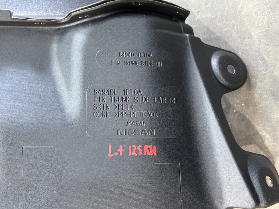 2013 NISSAN 370Z CONVERTIBLE REAR LEFT TRUNK COVER OEM 84940L 1ET0A