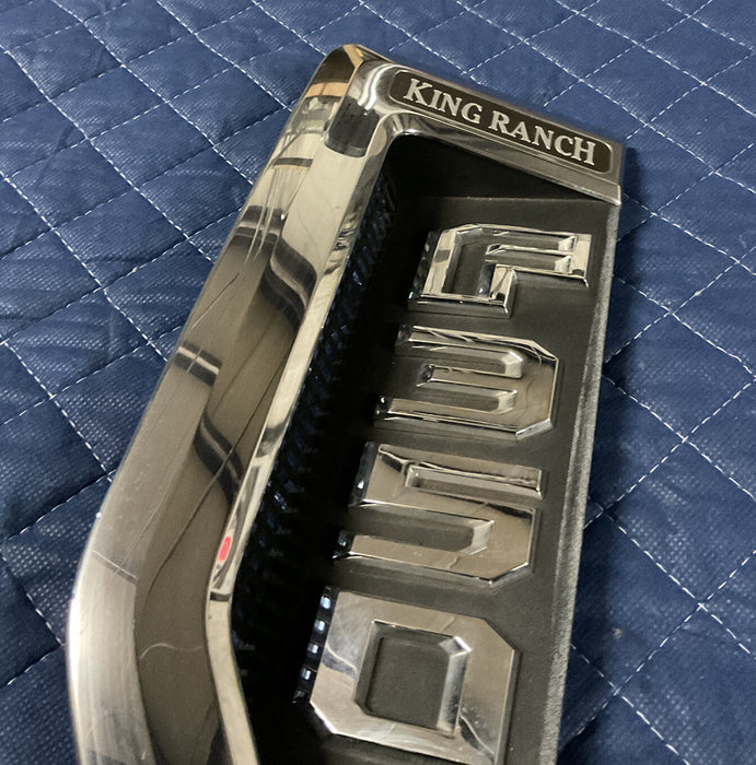 2017 2018 2019 FORD F350 KING RANCH DRIVER LEFT FENDER EMBLEM OEM
