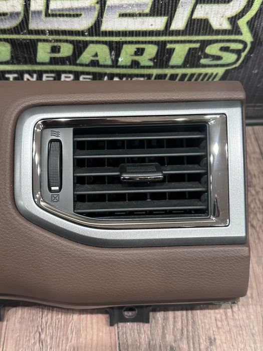 2017 NISSAN TITAN XD RESERVE BROWN LEATHER DASHBOARD RIGHT AIR VENT TRIM OEM