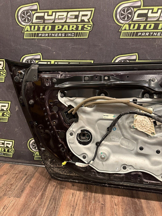 2010 NISSAN 370Z DRIVER LEFT DOOR SHELL BLACK CHEERY (NAG) OEM *READ DESC/FLAWS*