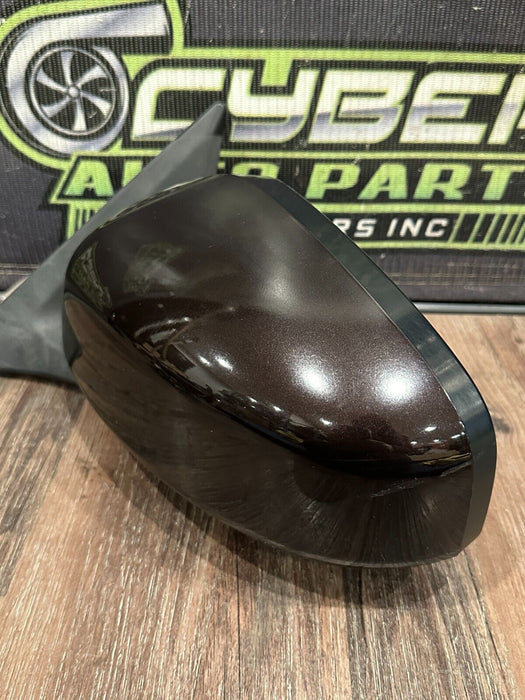 2010 NISSAN 370Z DRIVER LEFT DOOR MIRROR BLACK CHEERY (NAG) OEM