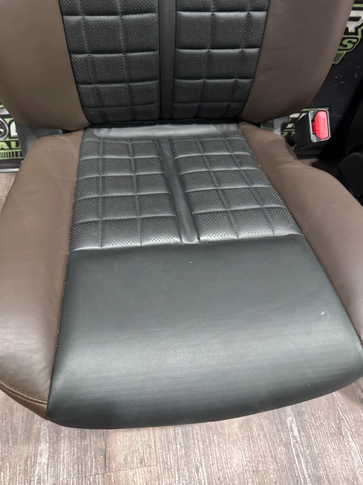 2017 NISSAN TITAN XD RESERVE FRONT LEFT RIGHT BROWN/BLACK SEATS OEM