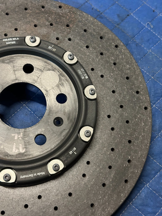 2017 2018 2020 2021 2022 2023 AUDI R8 PLUS FRONT LEFT CARBON CERAMIC ROTOR OEM