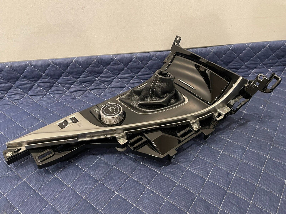 2017 INFINITI Q50 RED SPORT CENTER CONSOLE SHIFTER BEZEL TRIM OEM