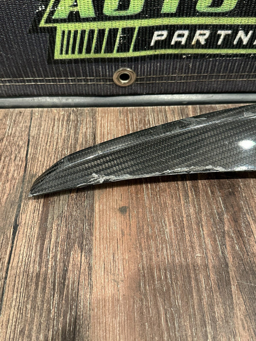 2017 2018 AUDI R8 PLUS PASSENGER RIGHT CARBON FIBER SPOILER TRIM OEM *READ DESC*