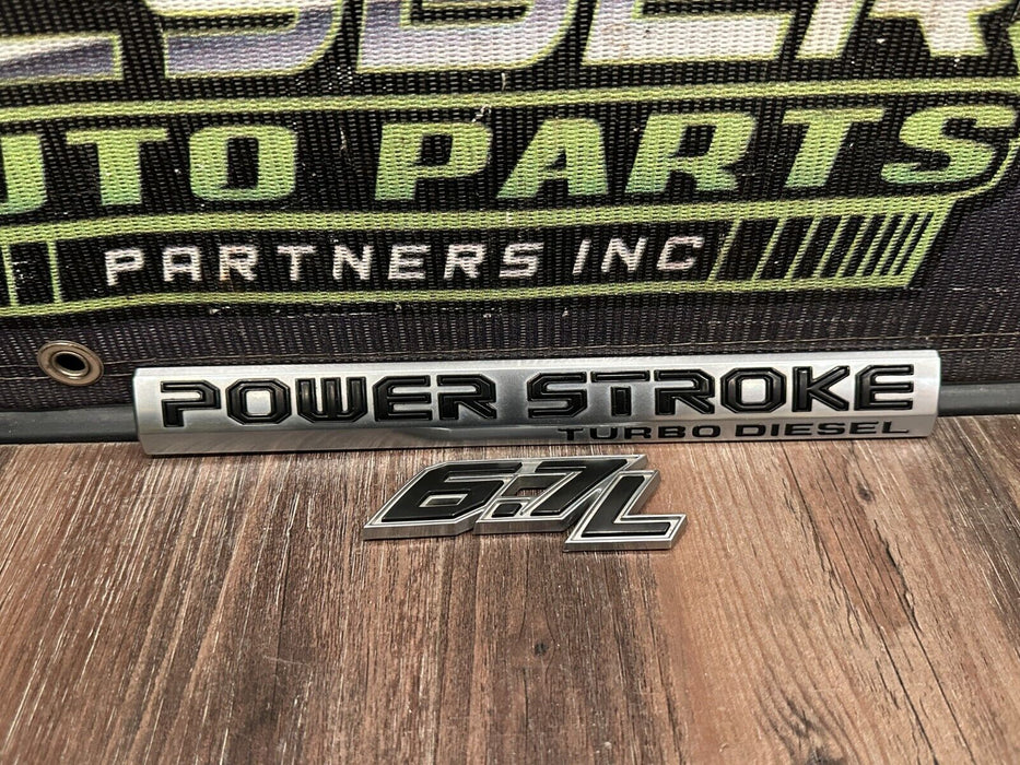 2017-2022 FORD F250 F350 F450 POWER STROKE TURBO DIESEL 6.7L EMLBLEMS OEM
