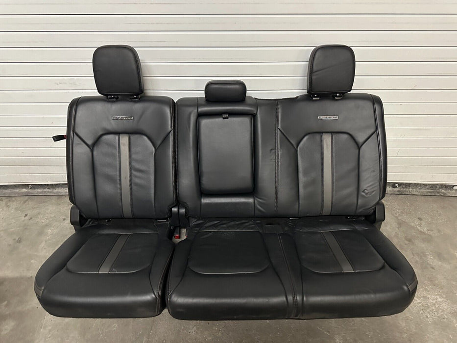 2020-2022 FORD F250 F350 F450 PLATINUM BLACK LEATHER REAR SEATS OEM *READ*