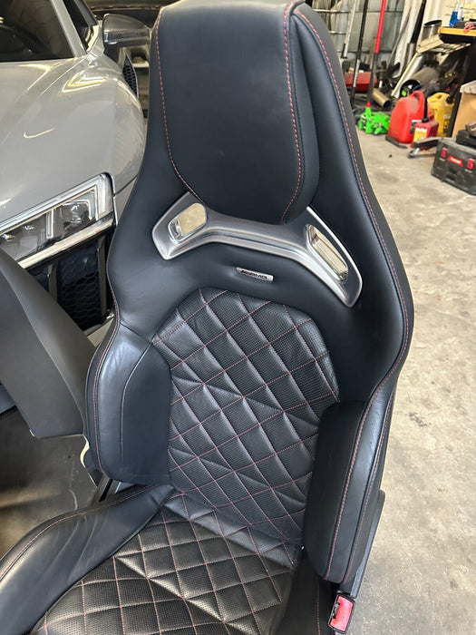 2015 MERCEDES C63S AMG EDITION 1 SEDAN W205 REAR SEATS DIAMOND STITCH OEM