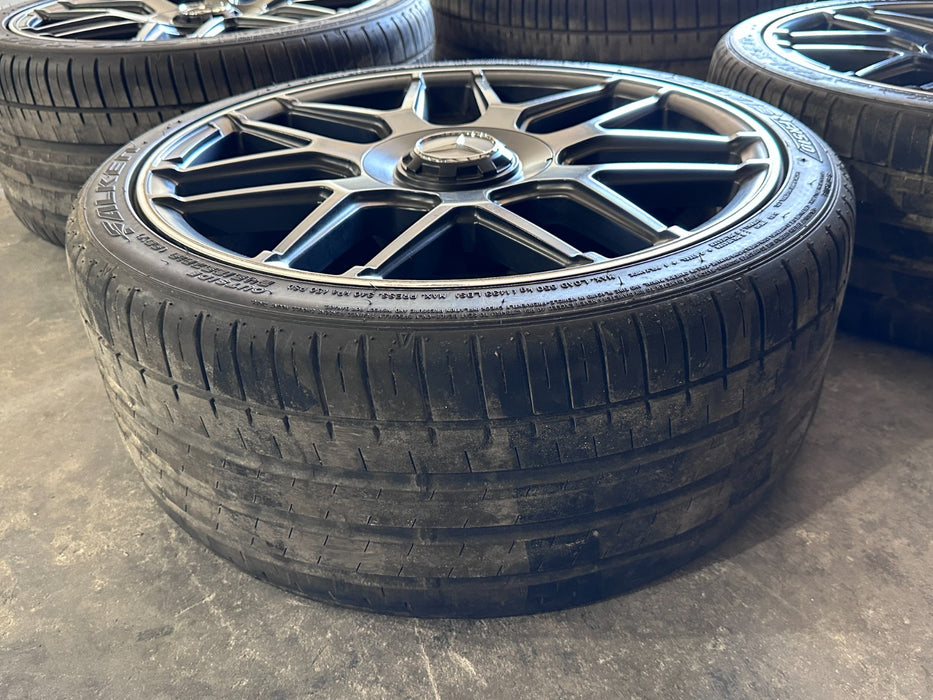 2015 MERCEDES-BENZ C63S AMG AFTERMARKET WHEELS RIMS TIRES SET 19X8.5 19x9.5 READ