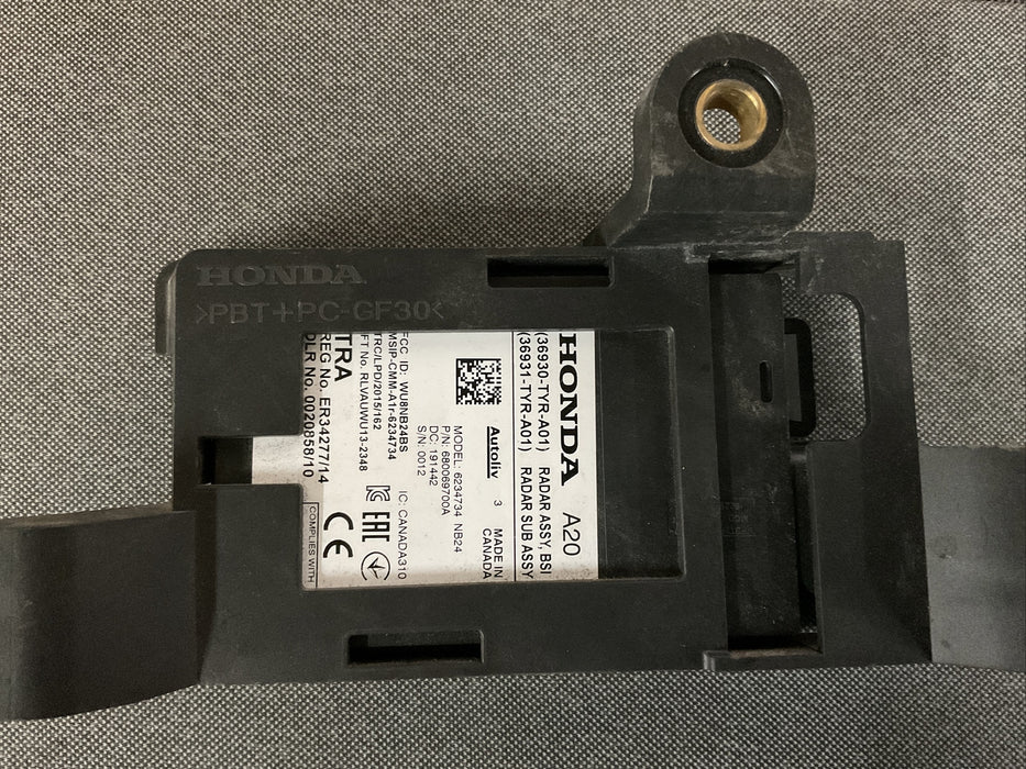 2019 Acura MDX Blind Spot Radar Sensor Unit Module OEM 36930-TYR-A01 RH