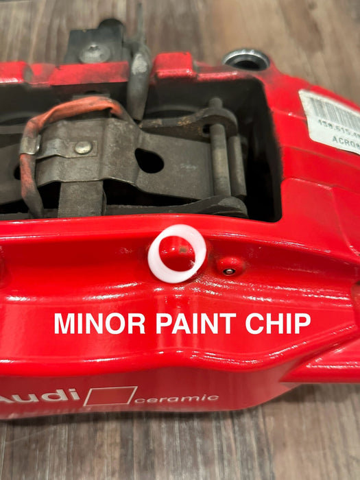 2021 AUDI R8 REAR LEFT RED CARBON CERAMIC BRAKE CALIPER OEM *PAINT CHIPS/READ!*