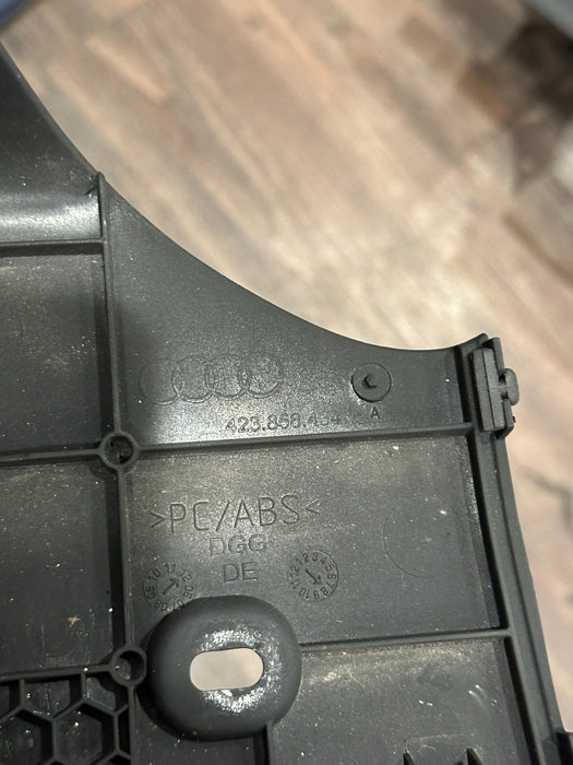 2014 AUDI R8 RIGHT UNDER DASH KICK KNEE PANEL TRIM 423 858 434 A