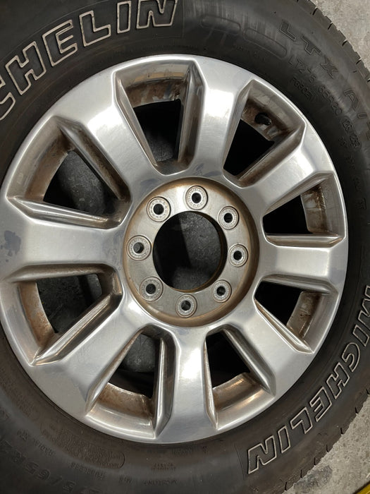2017-2022 FORD F250 PLATINUM OEM WHEELS RIMS MICHELIN TIRES 20X8 LT275/65/R20 (2
