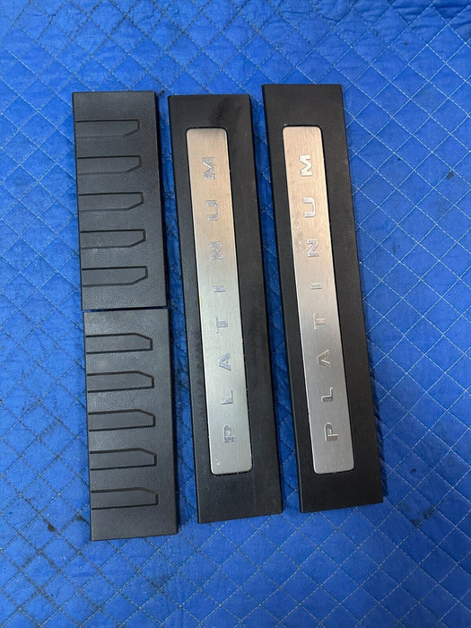 2017-2022 FORD F350 F450 PLATINUM KICK PLATE PANEL SET (4) OEM *MINOR WEARS*