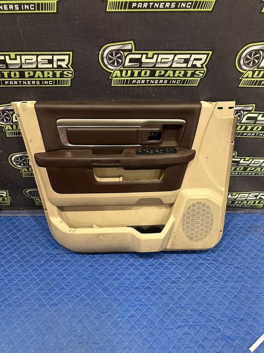 2015 DODGE RAM 2500 SLT FRONT LEFT BROWN DOOR PANEL OEM *HEAT FLAWS 3-5*