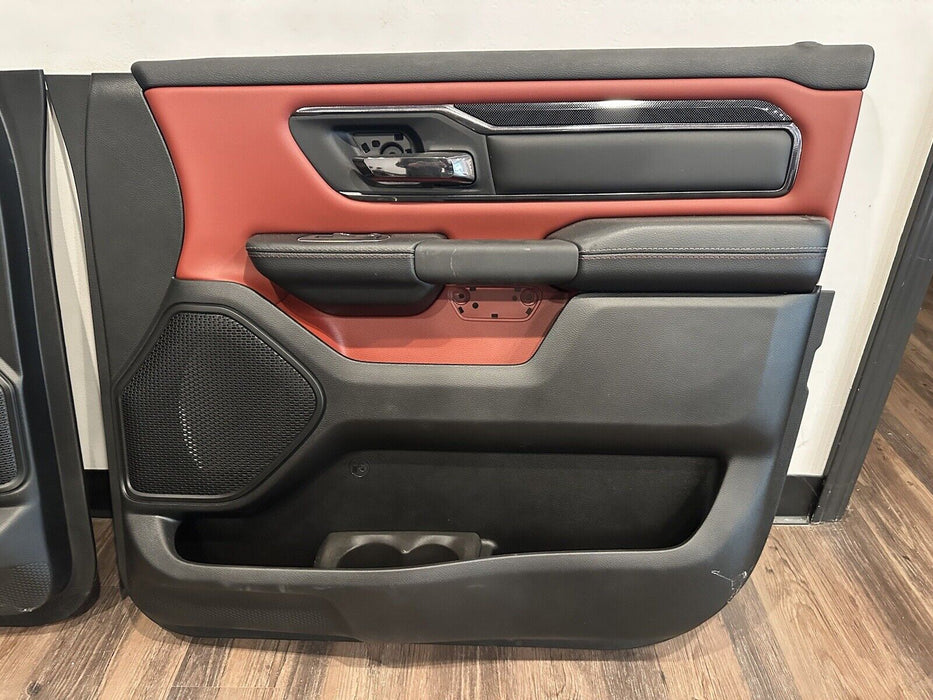 2022 RAM 1500 TRX 6.2L INTERIOR FRONT DOOR PANELS DRIVER PASSENGER OEM RED