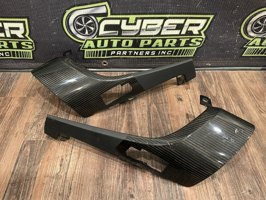 2021 AUDI R8 GAUGE CLUSTER LEFT RIGHT CARBON FIBER TRIM PAIR OEM *READ/SCUFFS*