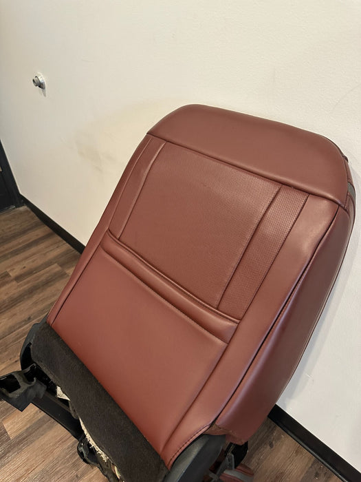 2017-2019 FORD F250 F350 F450 DARK MARSALA RED LEATHER DRIVER SEAT OEM *READ*