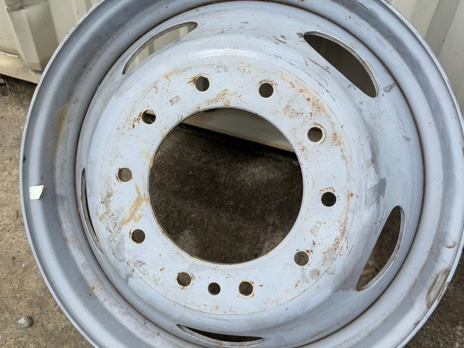 (2) FORD F450 F550 10X225 STEEL WHEELS RIMS 19X6.5