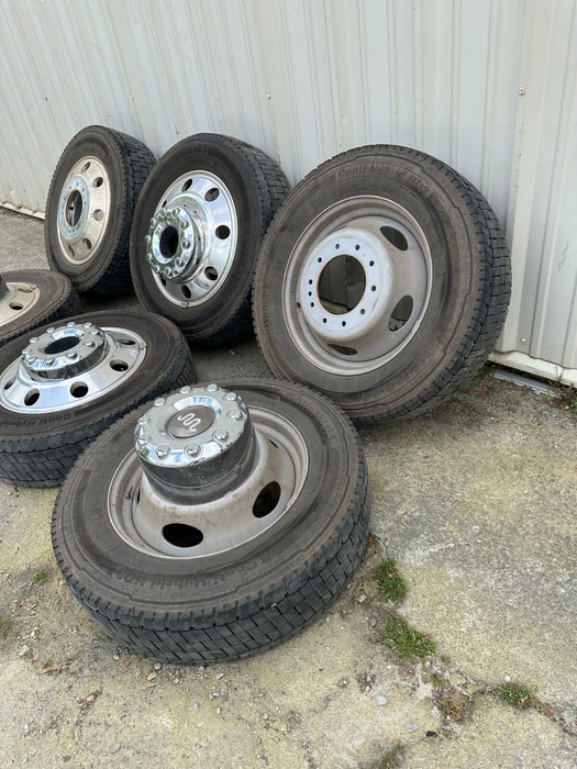 FORD F450 F550 RAM 4500 5500 10X225 FACTORY TAKE OFF WHEELS SET KING RANCH OEM