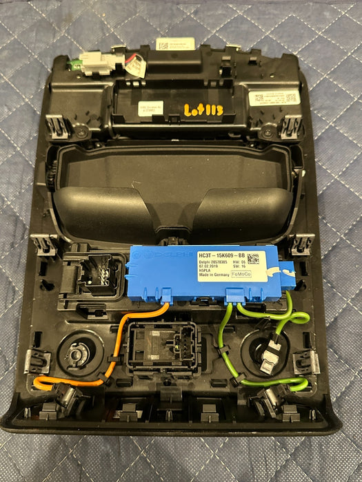 2019 FORD F150 3.5L RAPTOR BLACK OVERHEAD UPFITTER SWITCH BEZEL OEM