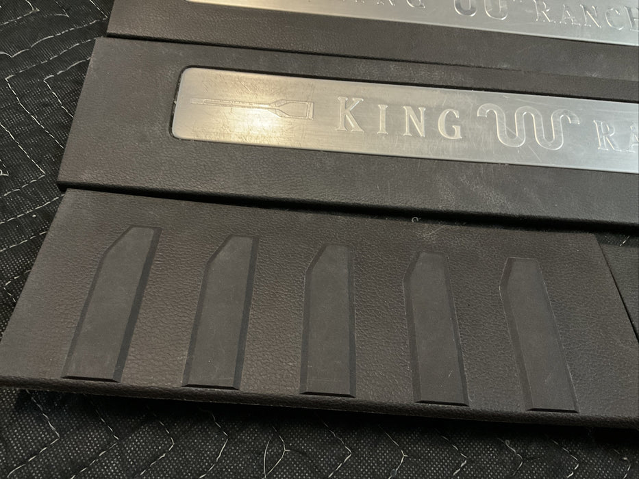 2017-2019 FORD F250 F350 F450 KING RANCH KICK SCUFF PLATE SET OEM