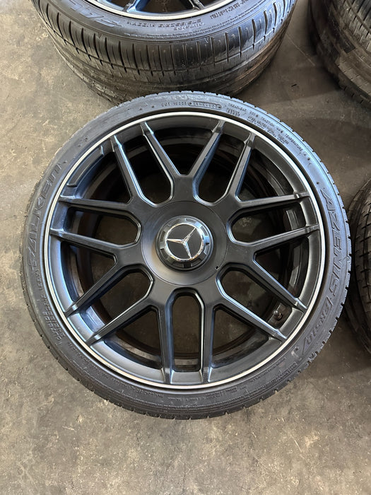 2015 MERCEDES-BENZ C63S AMG AFTERMARKET WHEELS RIMS TIRES SET 19X8.5 19x9.5 READ