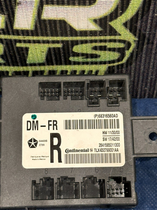 2018 DODGE CHARGER FRONT RIGHT PASSENGER DOOR MODULE 68316560AD