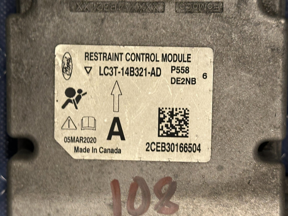 2020 FORD F250 F350 XLT RESTRAINT CONTROL MODULE OEM LC3T 14B321 AD *NO CODES*