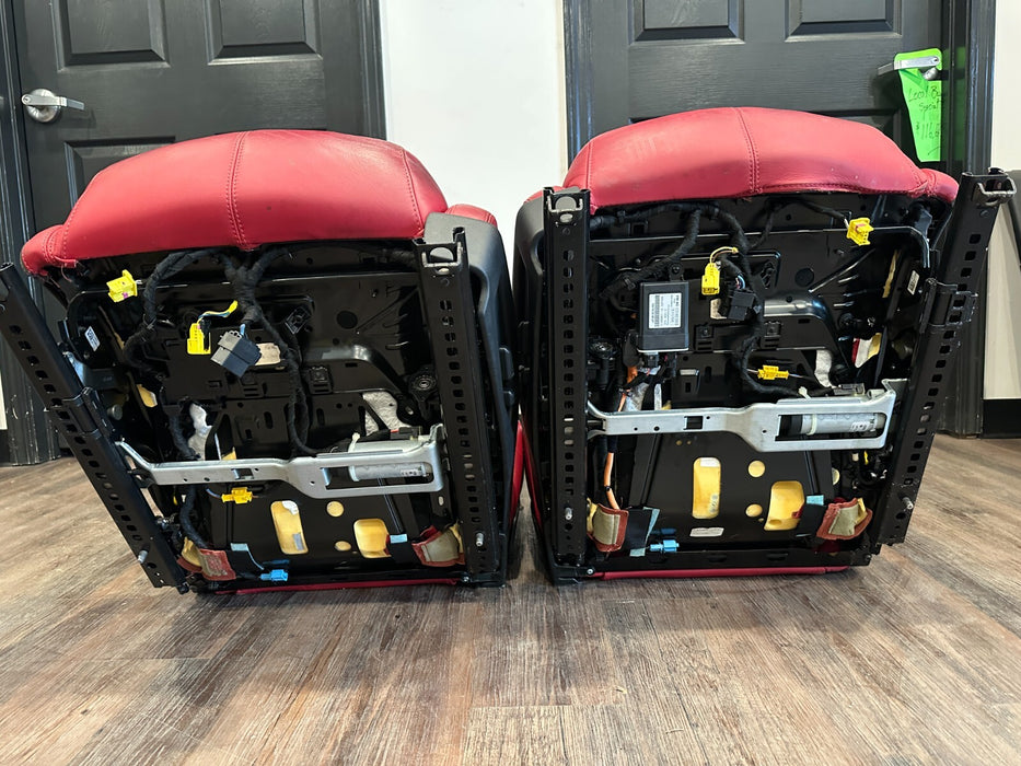 2015 LAMBORGHINI HURACAN LP610-4 RED LEATHER FRONT SEATS OEM GENUINE OEM *WEAR*