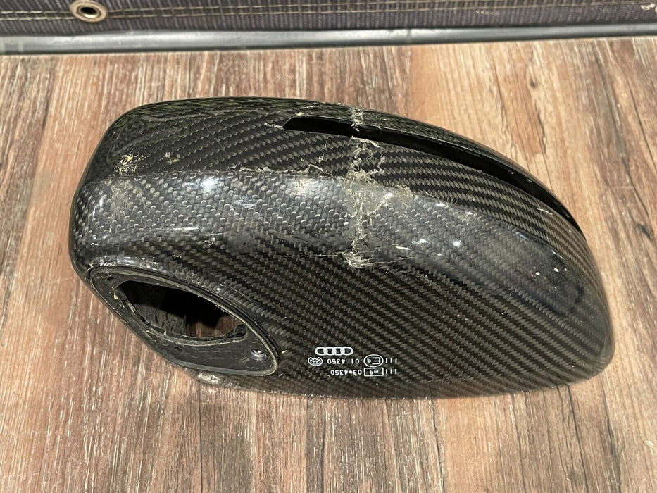 2012 AUDI R8 V8 LEFT CARBON FIBER MIRROR HOUSING COVER OEM 420 857 501 *READ!!!*